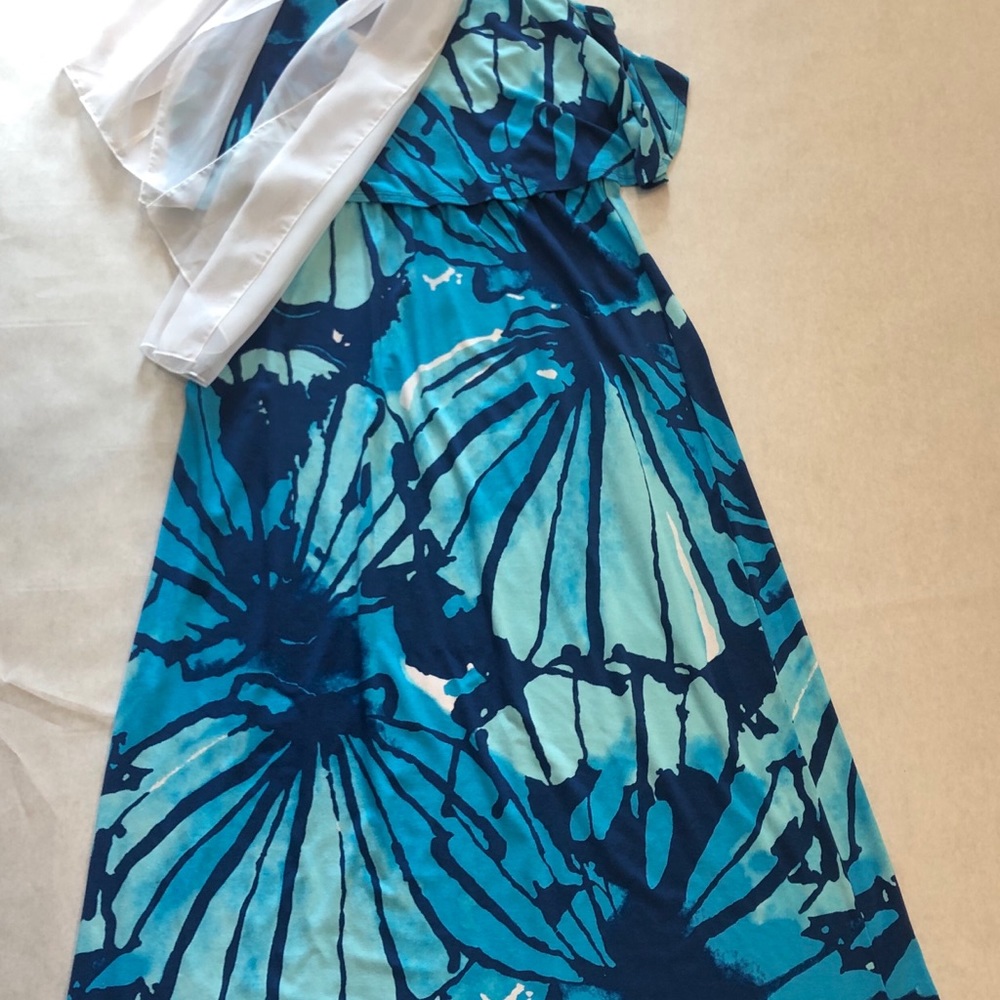 Lilly Pulitzer Maxi dress + Bonus Shawl Large L